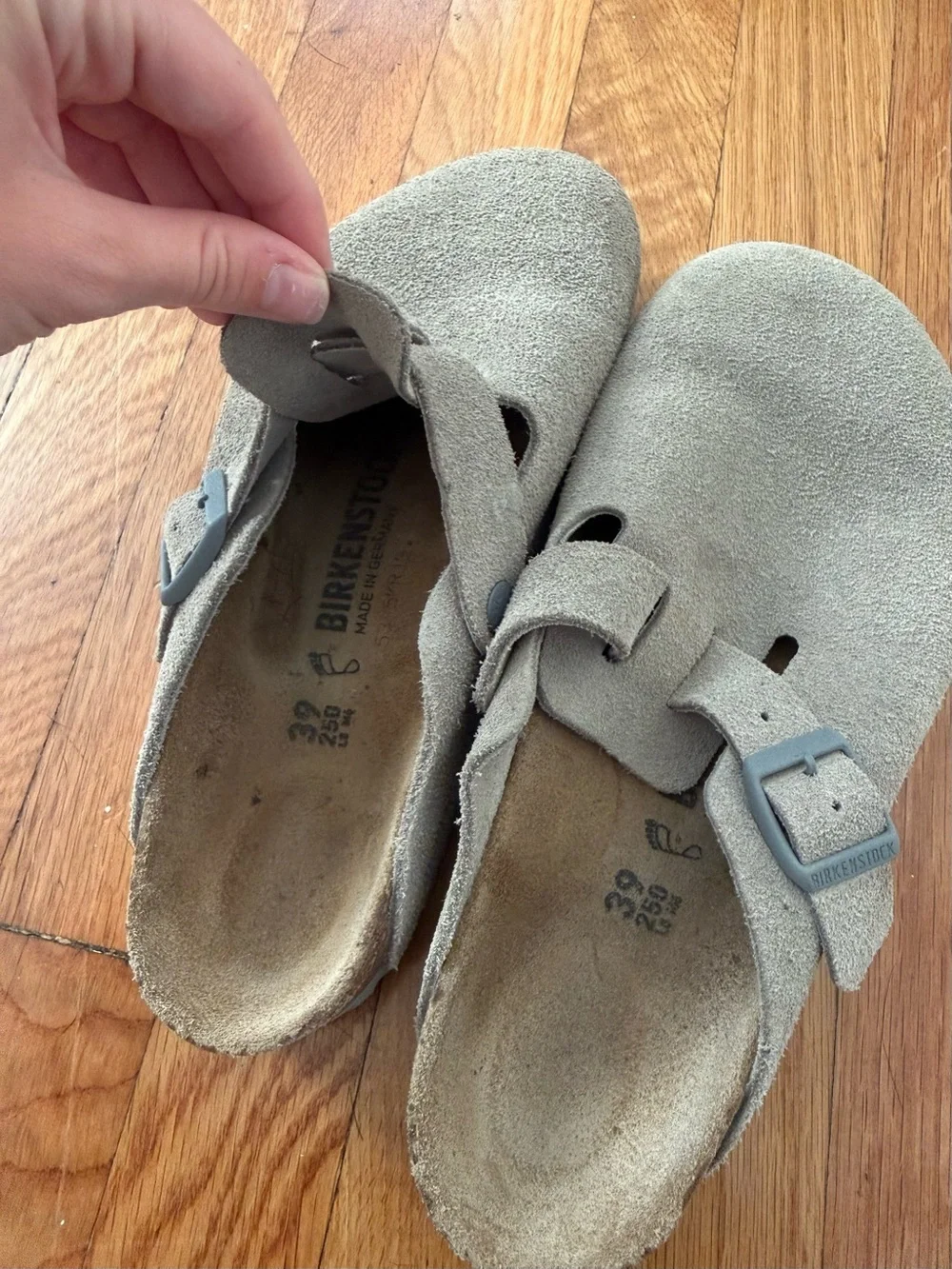Birkenstock Women’s Boston Suede Leather Stone Coin